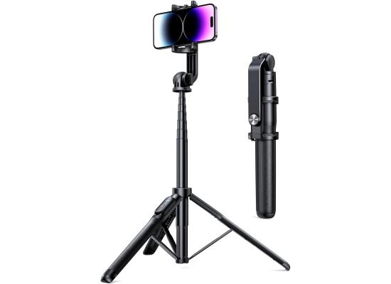 UGREEN Tripod Stand Filming Selfie Stick Bluetooth Remote 63”/1.6m Tall Phone Holder Portable 360° Rotating Mount Compatible with iPhone 16 Pro Max 15 Plus 14 13 12,Galaxy S24 Ultra A15,Camera